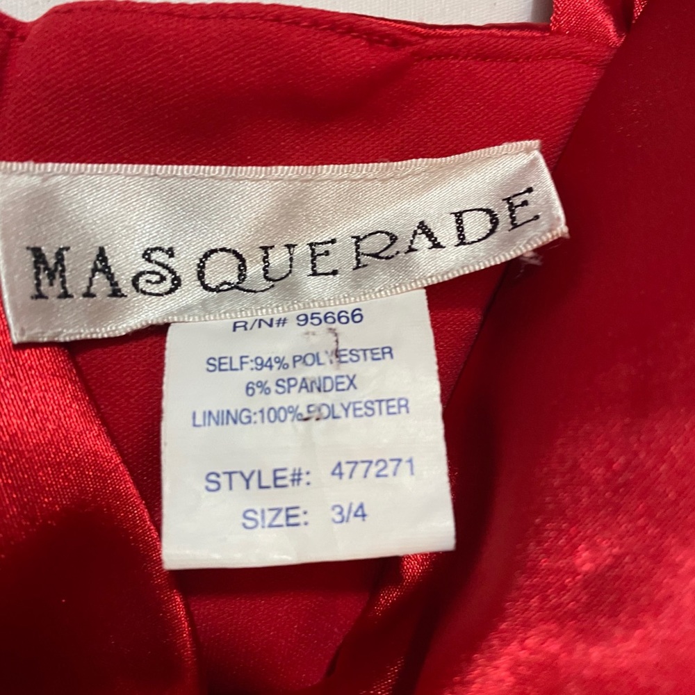 2/$24 Red Ruched Semi-Formal Dress - Picture 3 of 4
